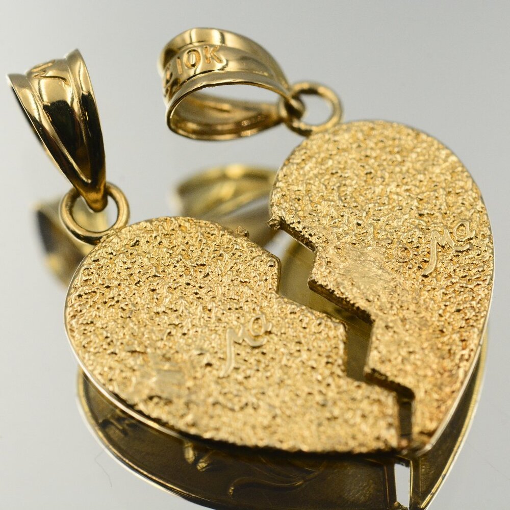 10K Mother Daughter Shareable Heart Pendant - Picture 9 of 11